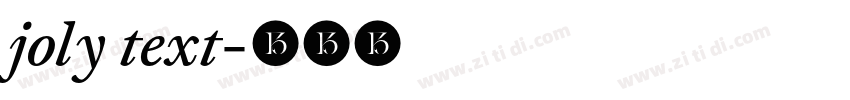 joly text字体转换